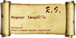 Regner Imogén névjegykártya